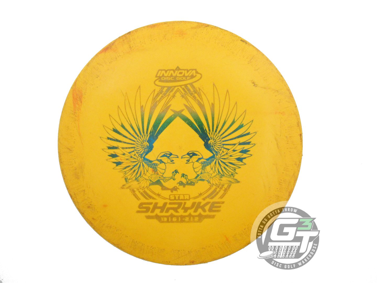 USED Innova Star Shryke 158g Marigold Rainbow Foil Distance Driver Golf Disc