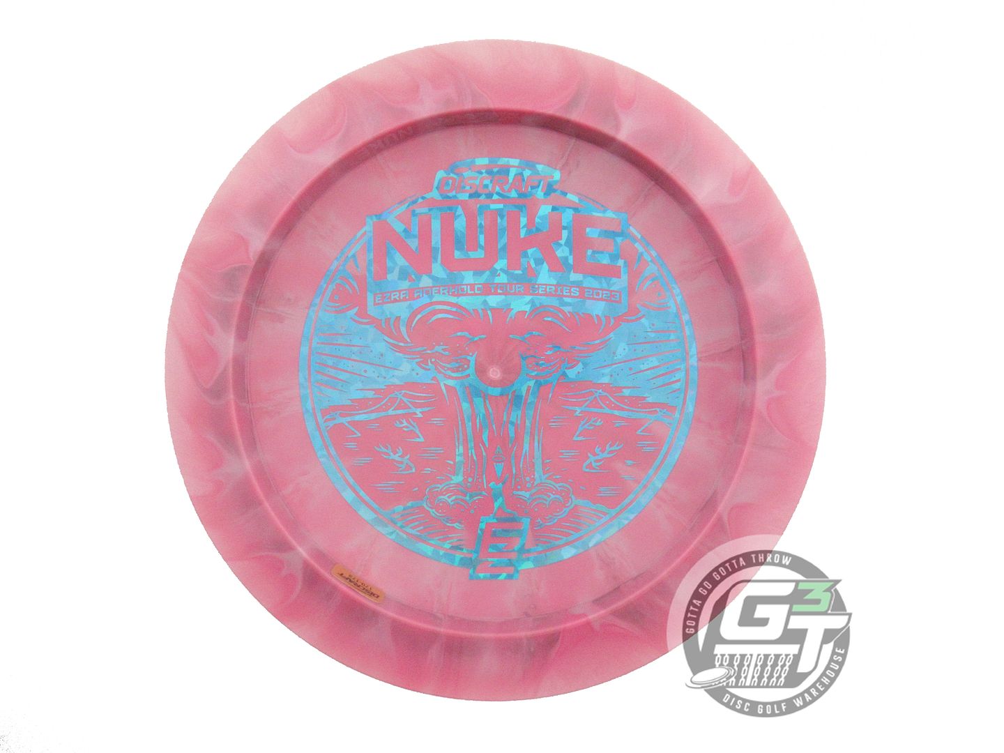 NOS Discraft [ADERHOLD] Swirl ESP Nuke 174g Pink Teal Shatter Foil Driver Disc