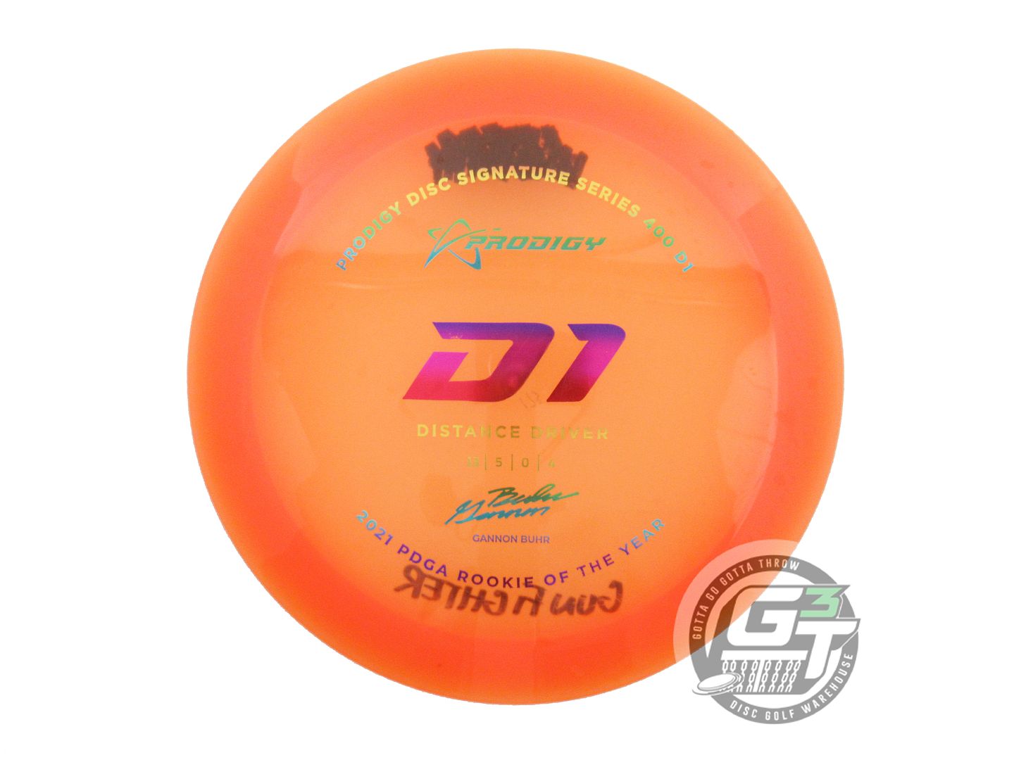 USED Prodigy Discs 400 D1 173g Orange Rainbow Foil Distance Driver Golf Disc