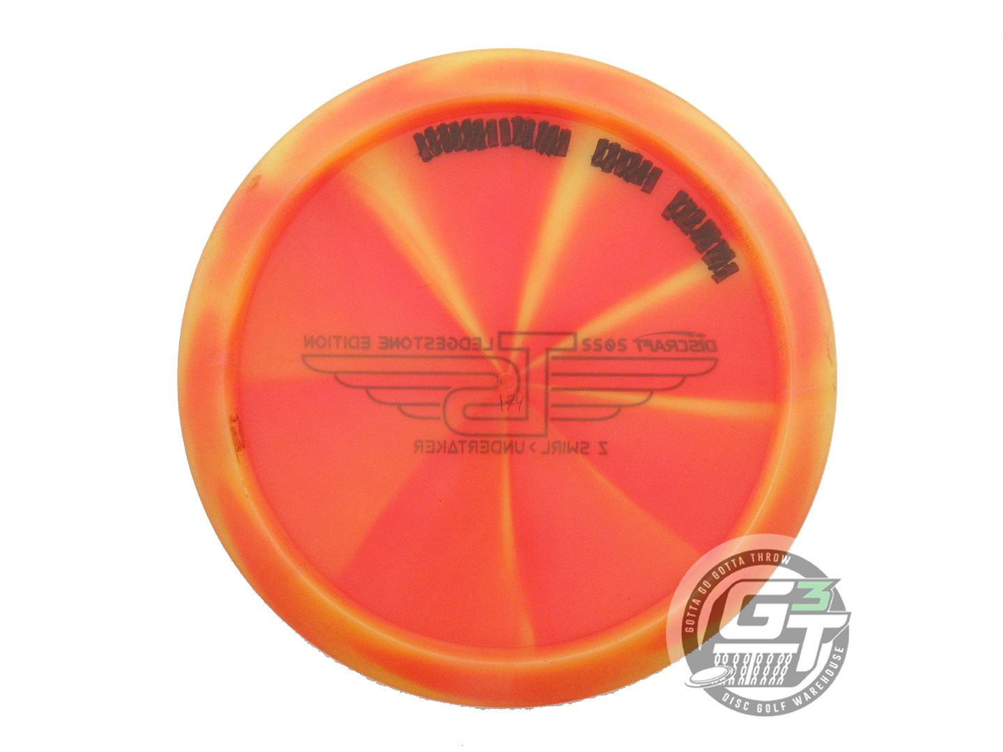USED Discraft [LEDGESTONE] Z Swirl Undertaker 174g Orange-Yellow Driver Disc