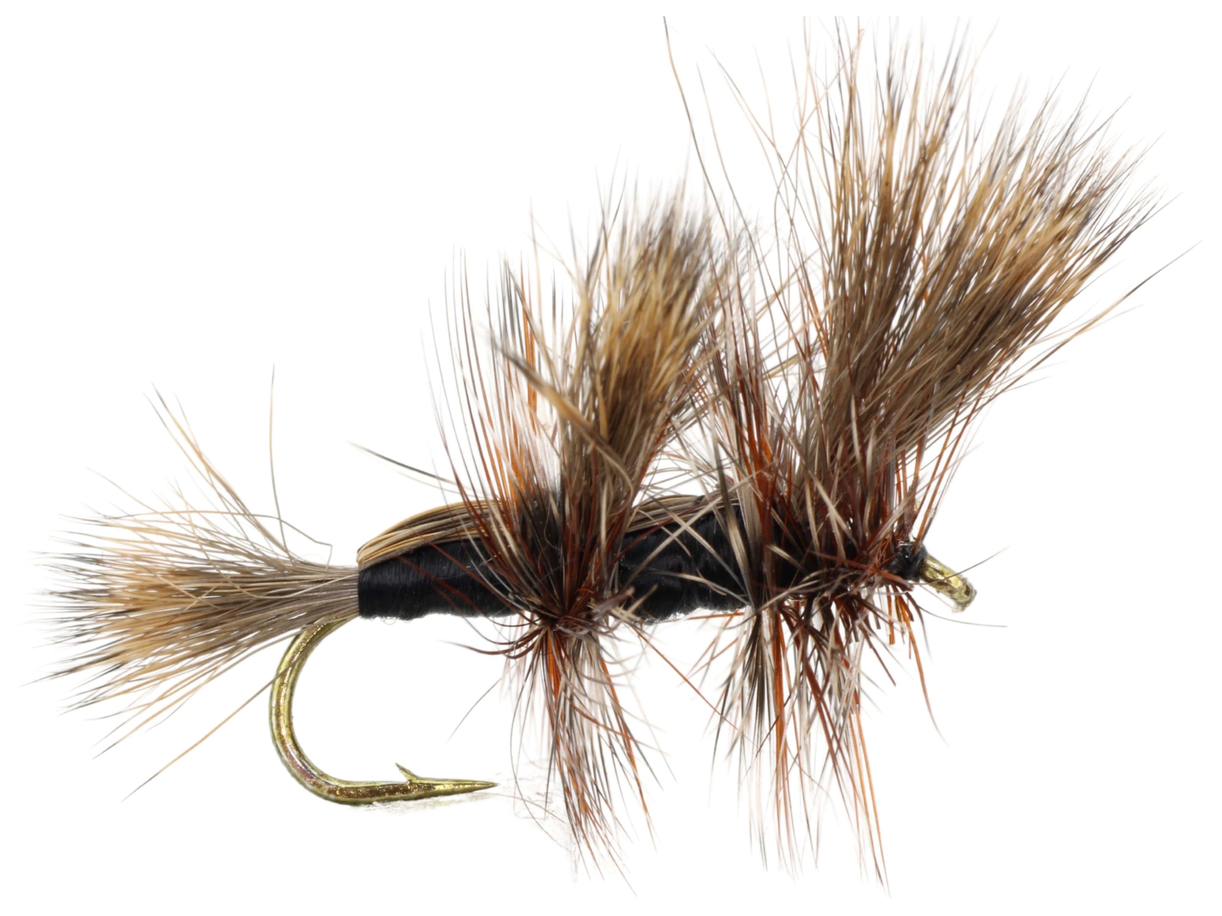 Wild Water Fly Fishing Black Double Humpy, Size 10, Qty. 6