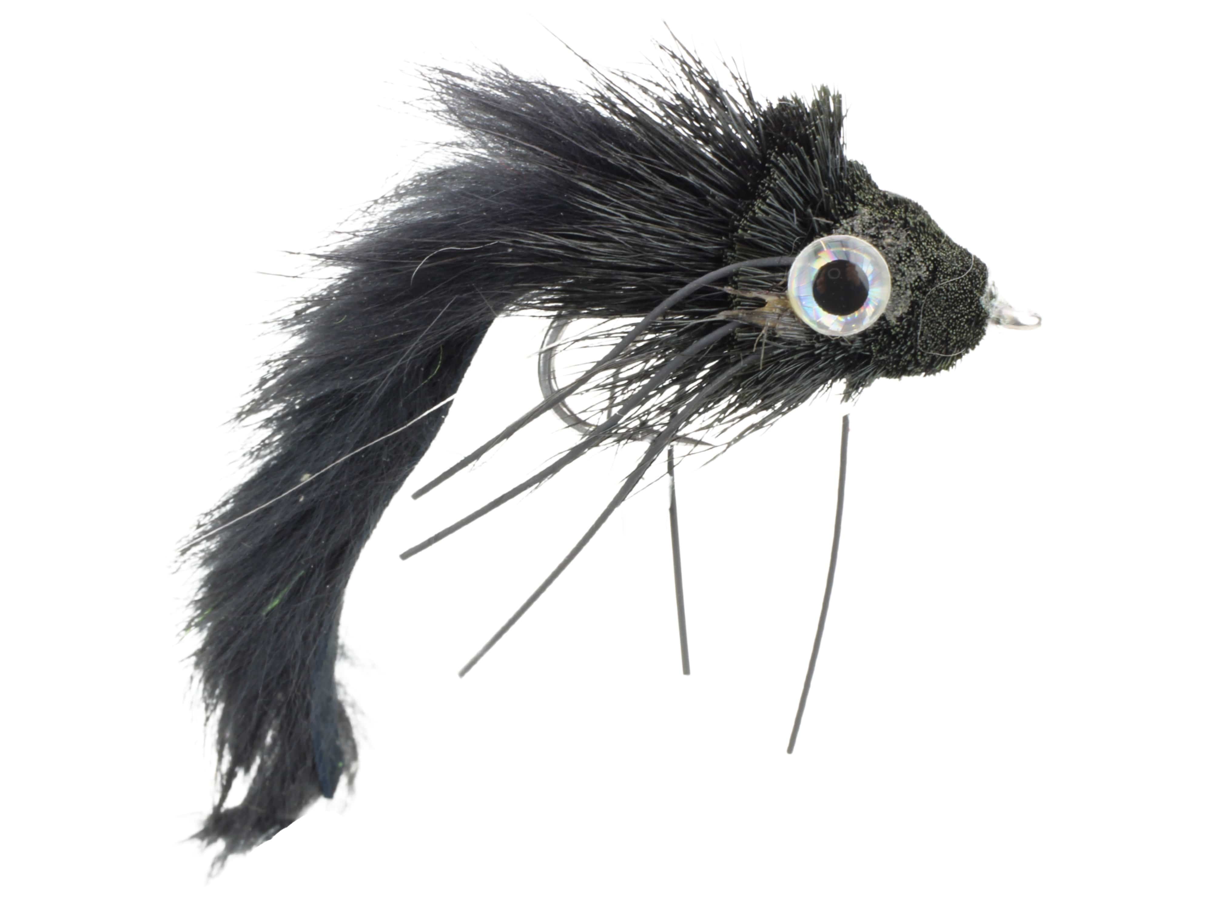 Wild Water Fly Fishing Black Rabbit Tail Diver, Size 1/0, Qty. 2