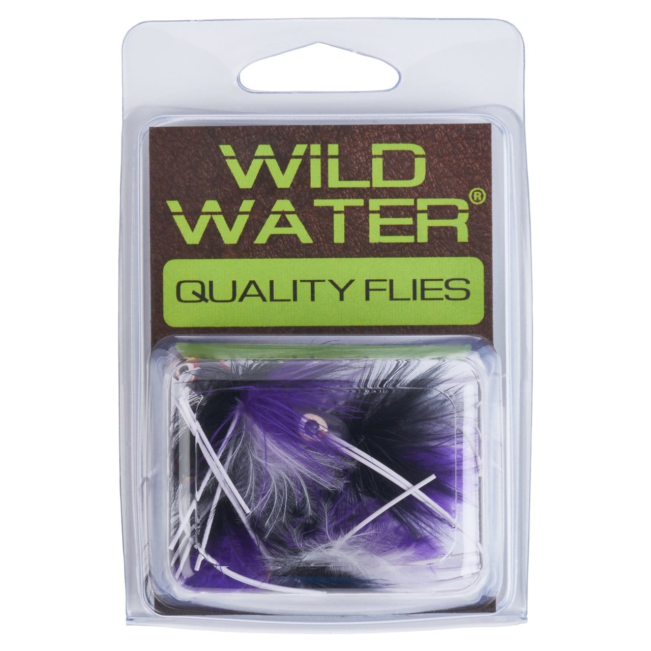 Wild Water Fly Fishing Purple and Black Concave Face Mini Panfish Popper, Size 8, Qty. 4