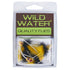 Wild Water Fly Fishing Black and Yellow Concave Face Mini Panfish Popper, Size 8, Qty. 4