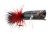 Wild Water Fly Fishing Red and Black Mini Bass Popper, Size1/0, Qty. 4