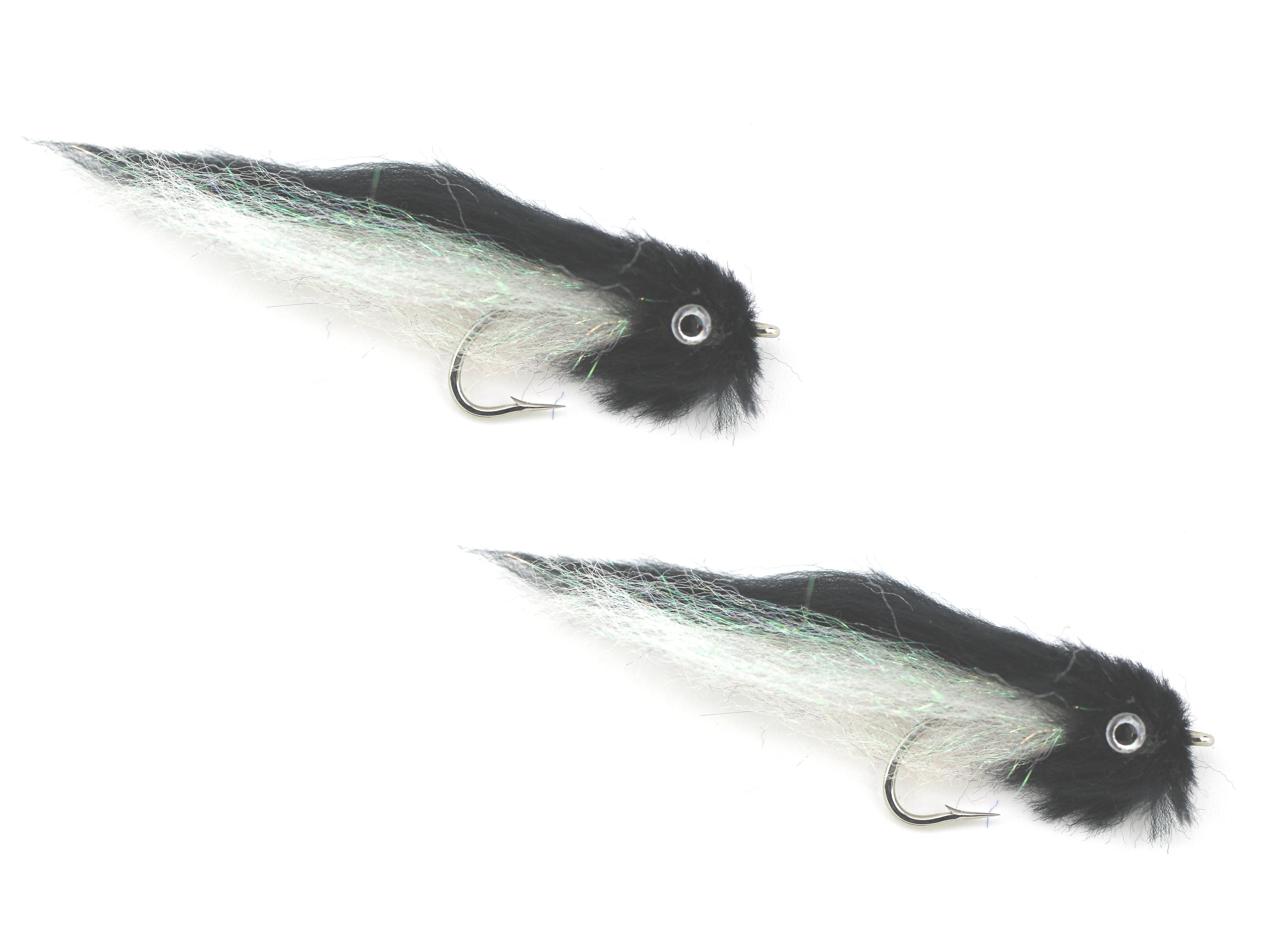 Black and White EP Fly, size 2/0, Qty. 2