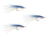 Wild Water Fly Fishing Blue, Red and White Deceiver, size 2/0, qty. 3