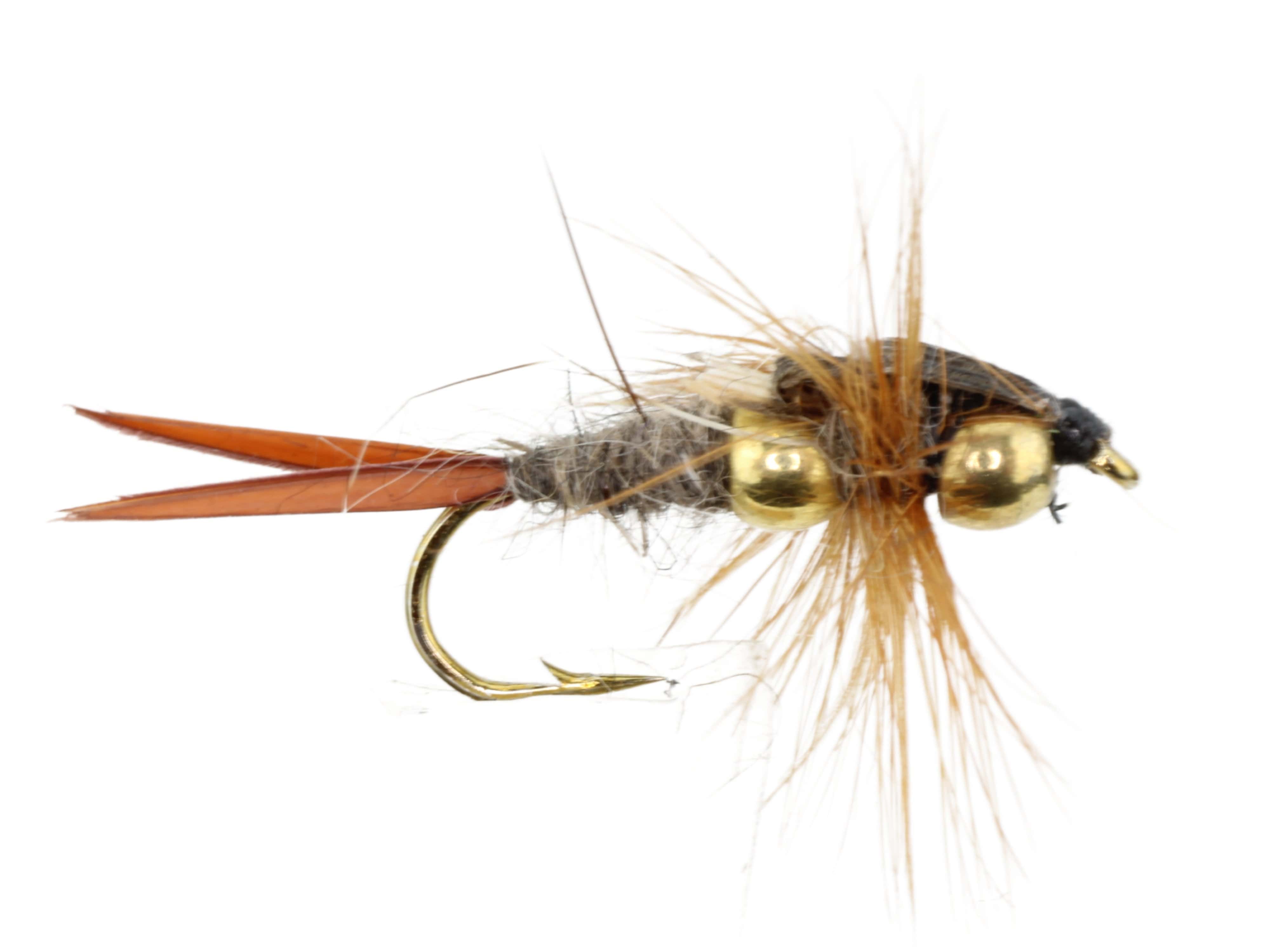 Wild Water Fly Fishing Beaded Brown Stonefly, size 12, qty. 6