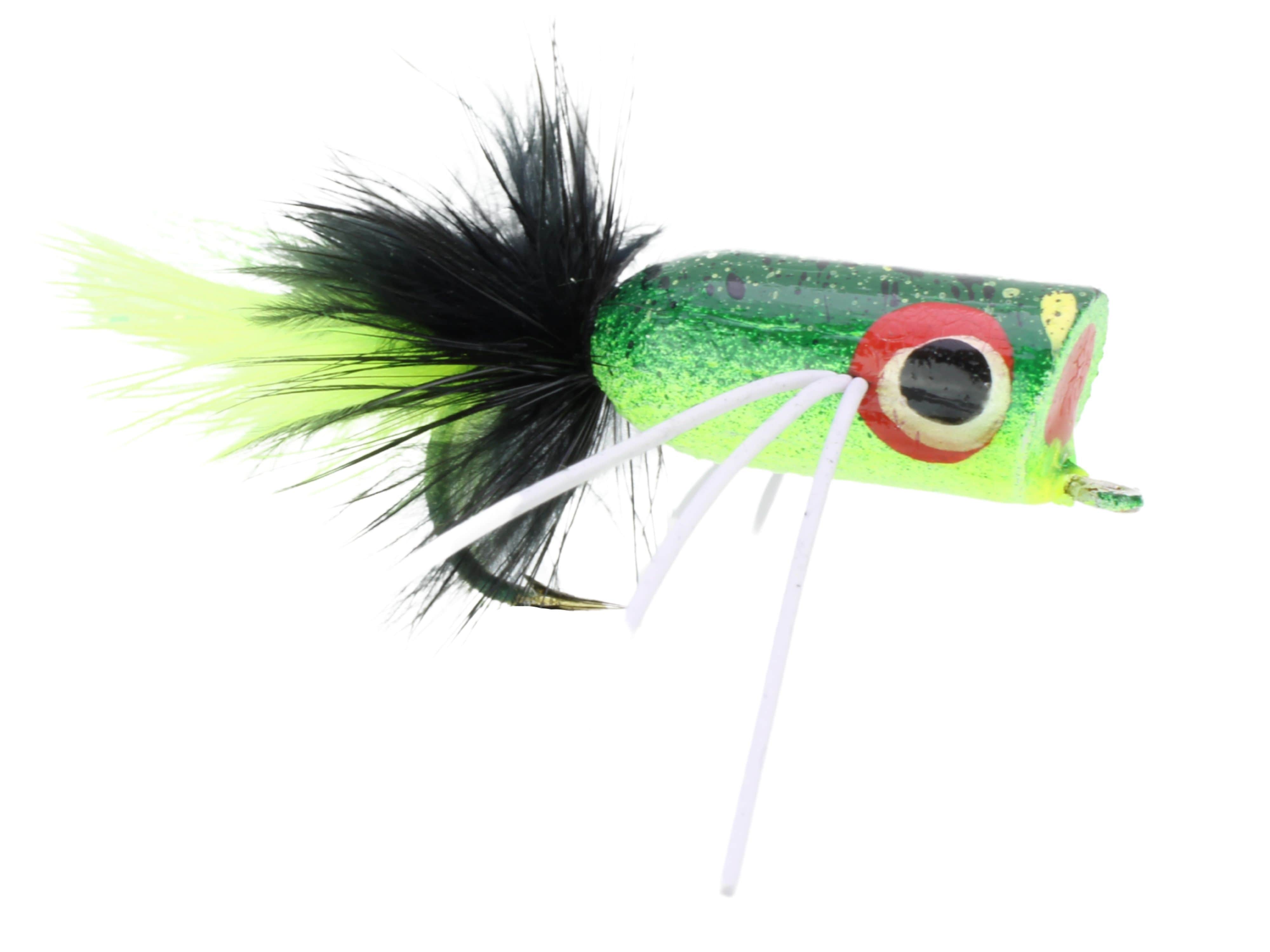 Wild Water Fly Fishing Camo Bass Popper, Size 2, Qty. 4