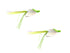 Chartreuse and White Saltwater EP Foam Fly, size 2/0, Qty. 2