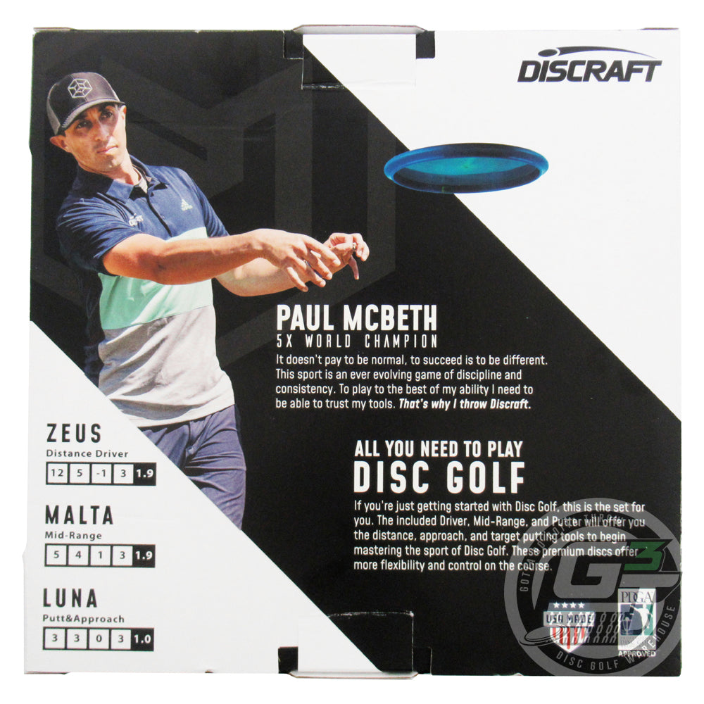 Discraft Paul McBeth 3-Disc Premium  Disc Golf Set