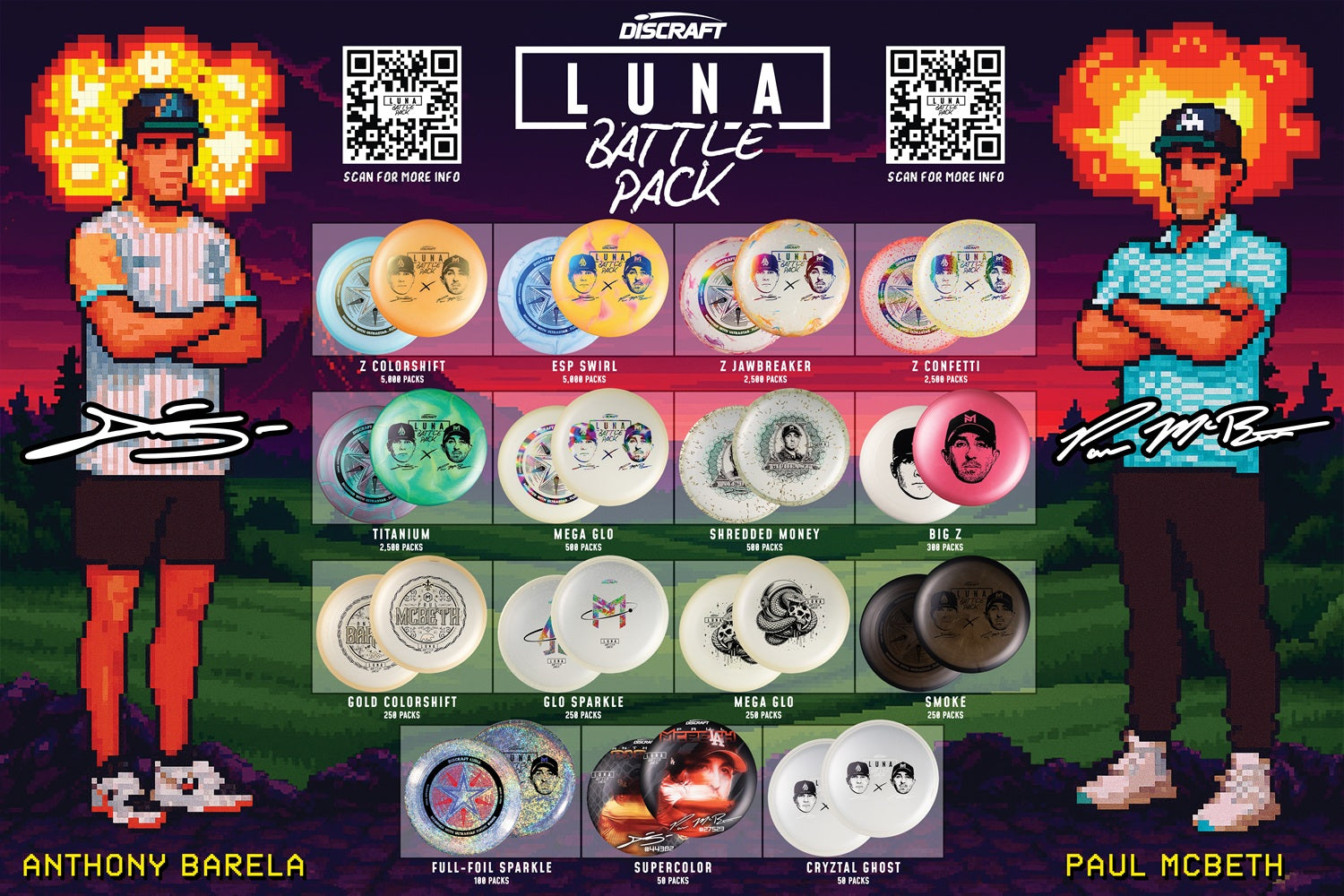 Discraft Luna / UltraLuna Putter Golf Disc 2-Disc Test Flight Battle Pack