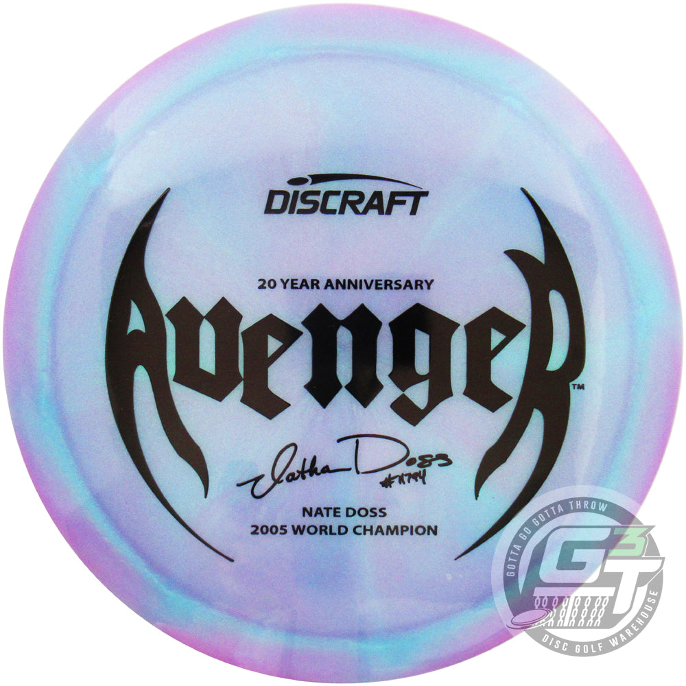Discraft Limited Edition 20-Year Anniversary ColorShift Swirl Elite Z Avenger [Nate Doss 1X] Distance Driver Golf Disc (Limit 3 Per Customer)