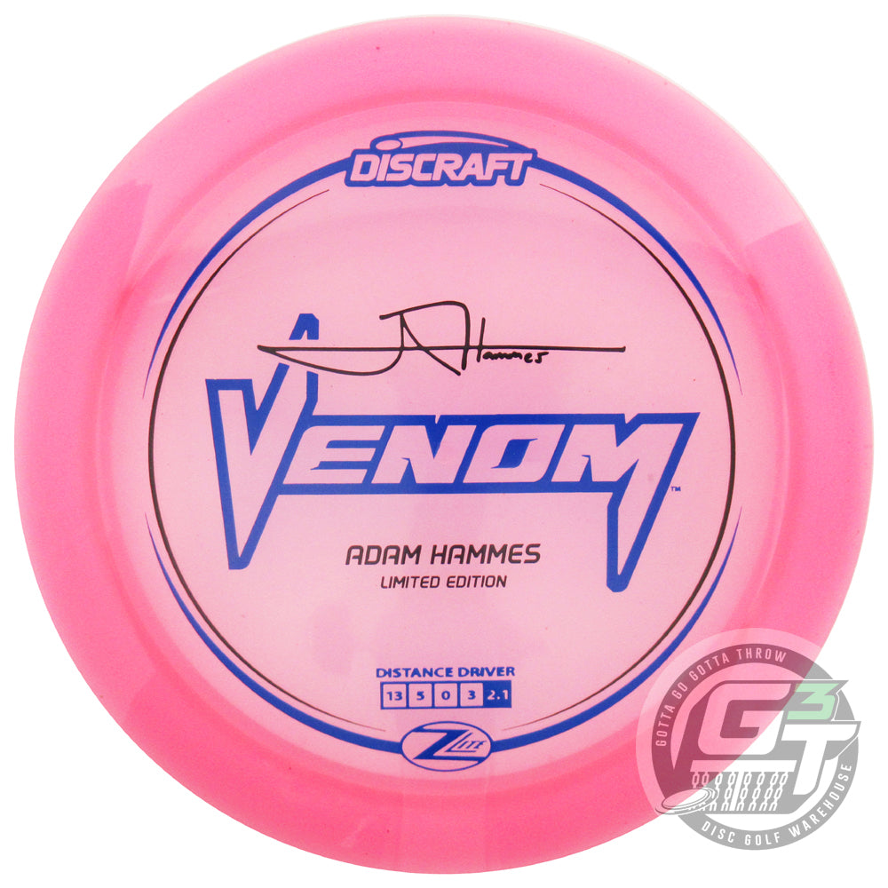 Discraft Limited Edition 2024 Elite Team Adam Hammes Z Lite Venom Distance Driver Golf Disc