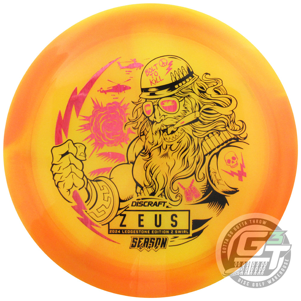 Discraft Limited Edition 2024 Ledgestone Open Swirl Elite Z Zeus Distance Driver Golf Disc