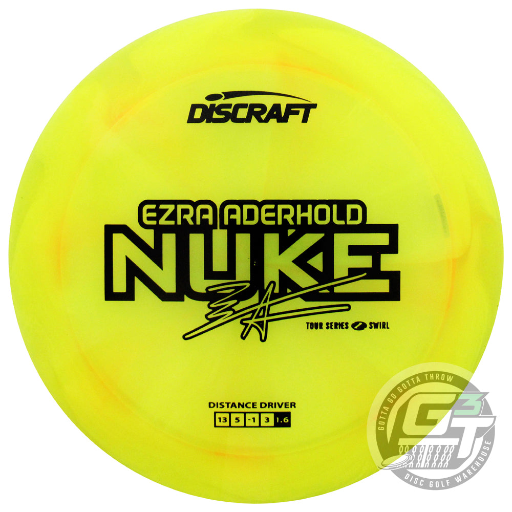 Discraft Limited Edition 2025 Tour Series Ezra Aderhold Swirl Elite Z Nuke Distance Driver Golf Disc