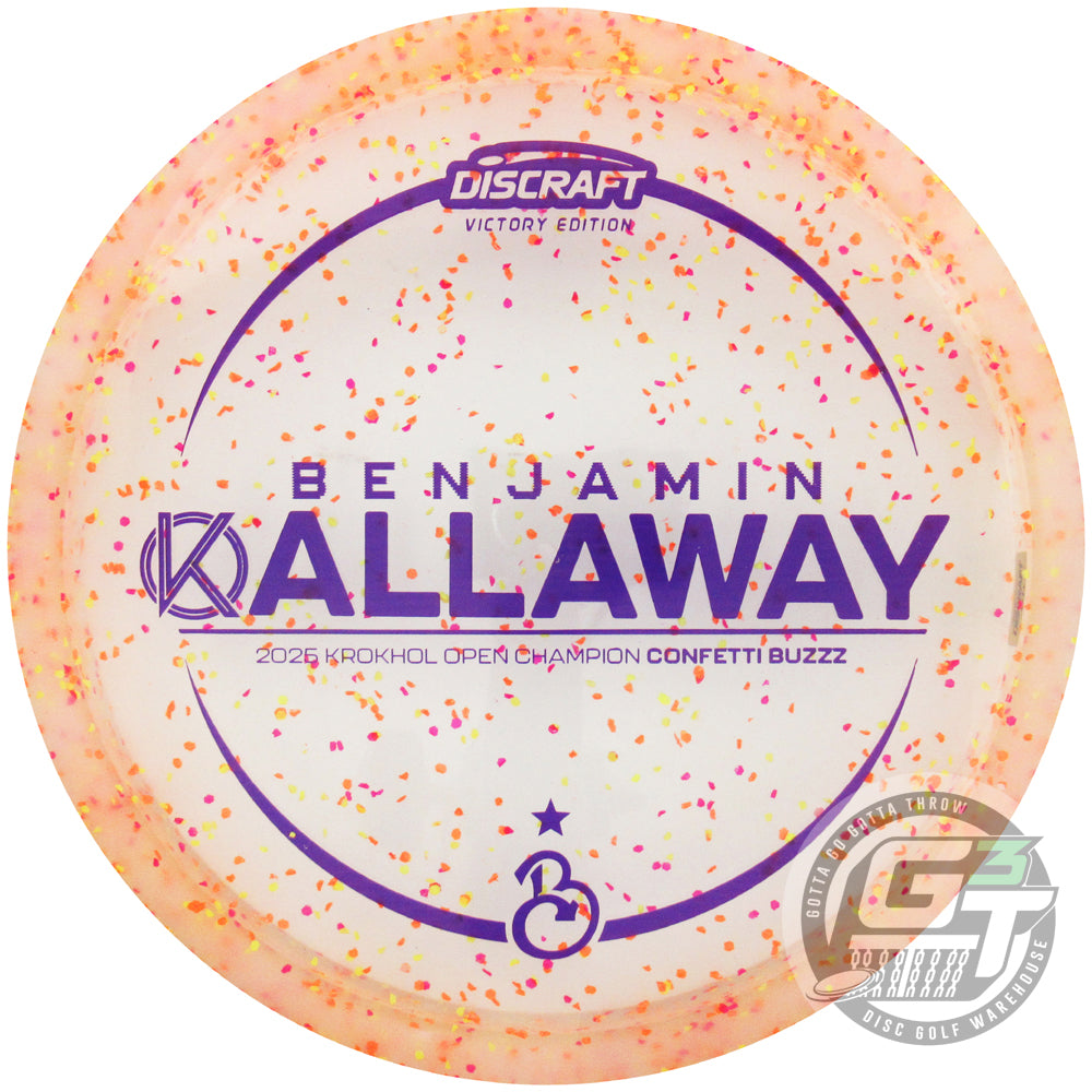 Discraft Limited Edition Victory Edition 2025 Krokhol Open Champion Ben Callaway Confetti Elite Z Buzzz Midrange Golf Disc