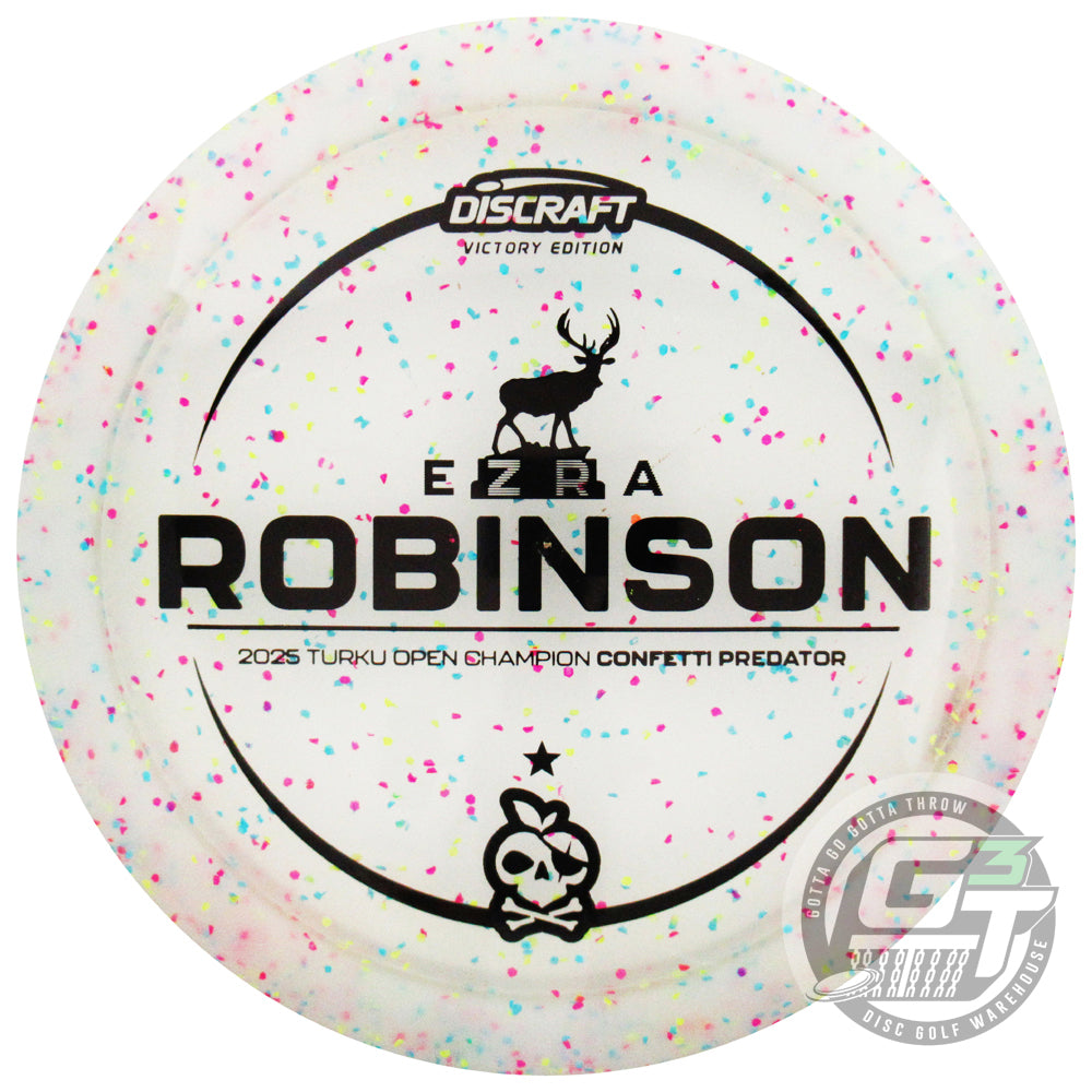Discraft Limited Edition Victory Edition 2025 Turku Open Champion Ezra Robinson Confetti Elite Z Predator Fairway Driver Golf Disc