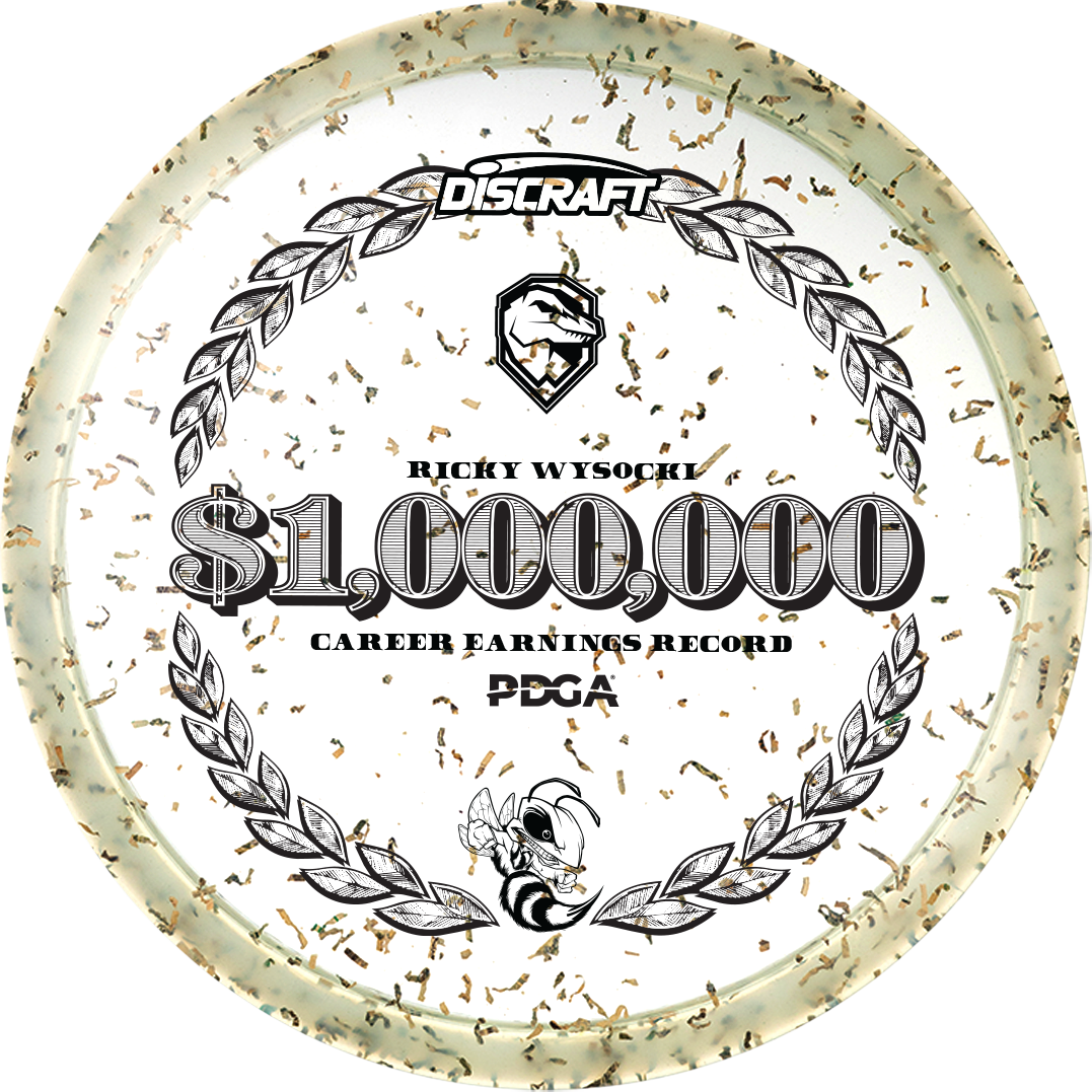 Discraft Limited Edition Ricky Wysocki PDGA Career Earnings Record Commemorative Million Dollar Shredded Money Elite Z Buzzz Midrange Golf Disc