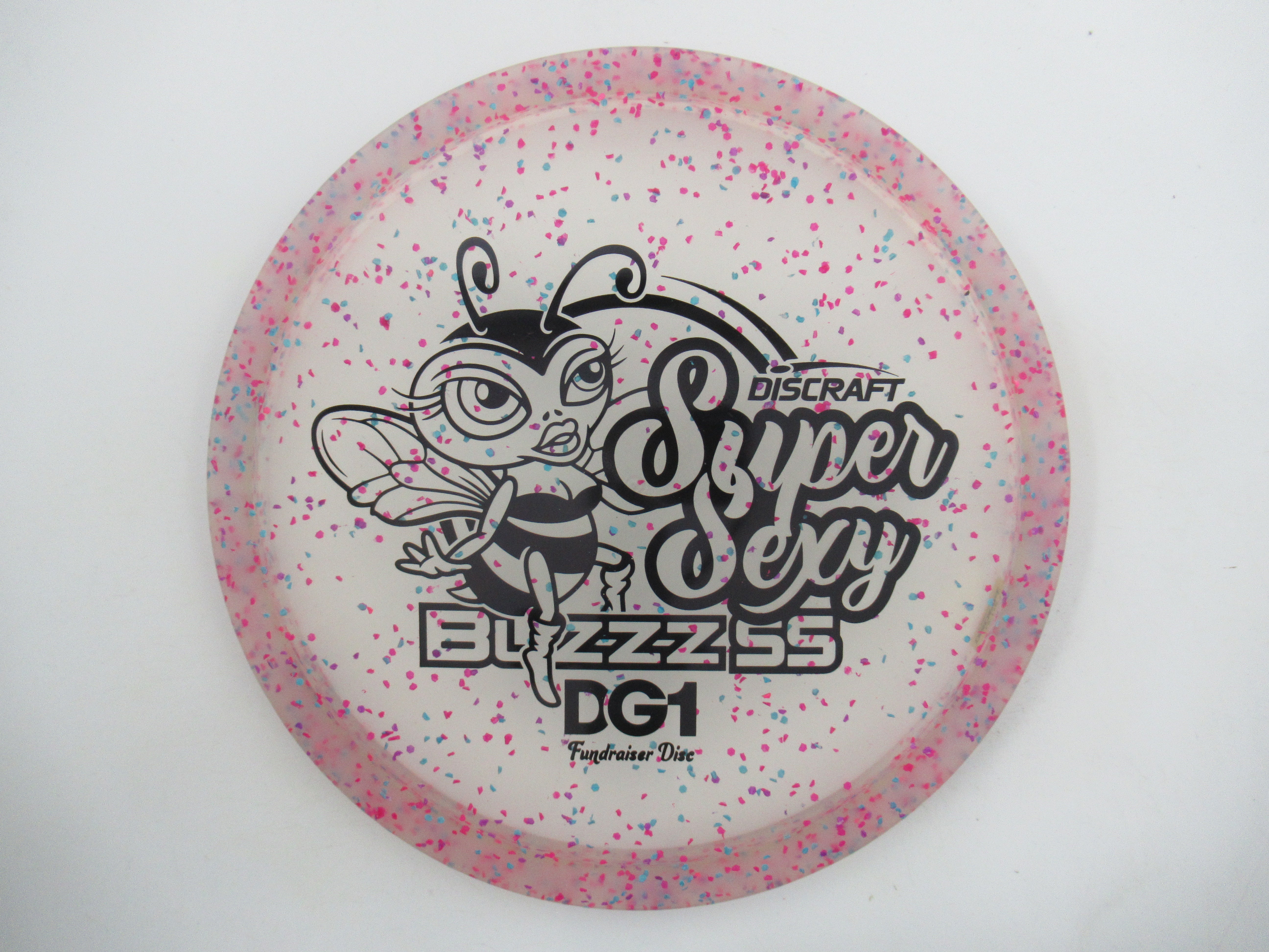 Discraft Limited Edition DG1 Fundraiser Super Sexy Confetti Elite Z Buzzz SS Midrange Golf Disc