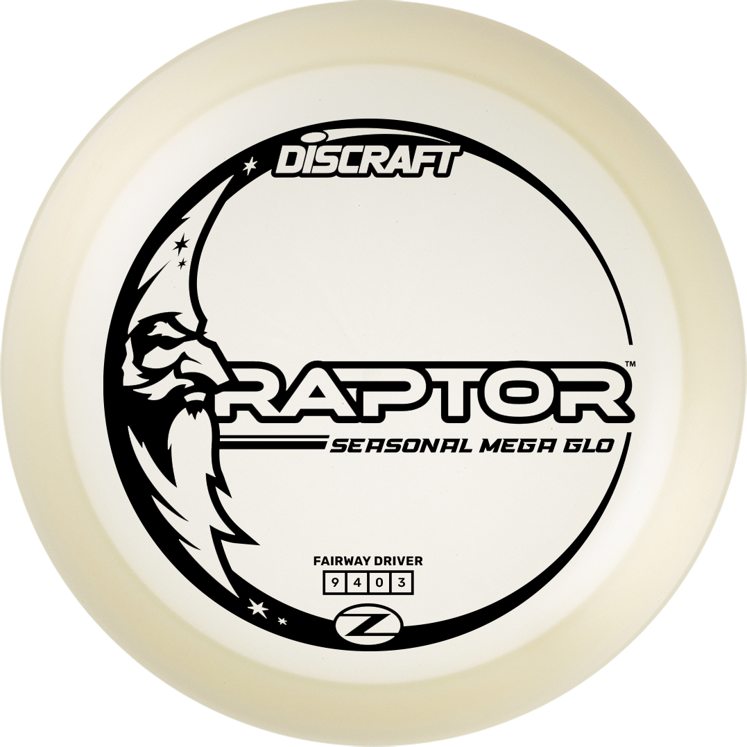 Discraft Seasonal Mega Glo Z Raptor Distance Driver Golf Disc