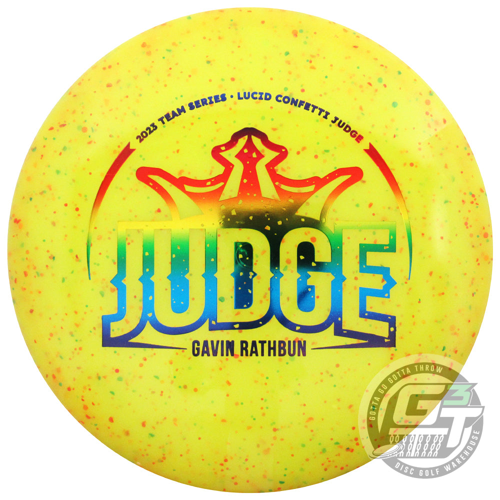 Dynamic Discs Limited Edition 2023 Team Series Gavin Rathbun Confetti Lucid Judge Putter Golf Disc