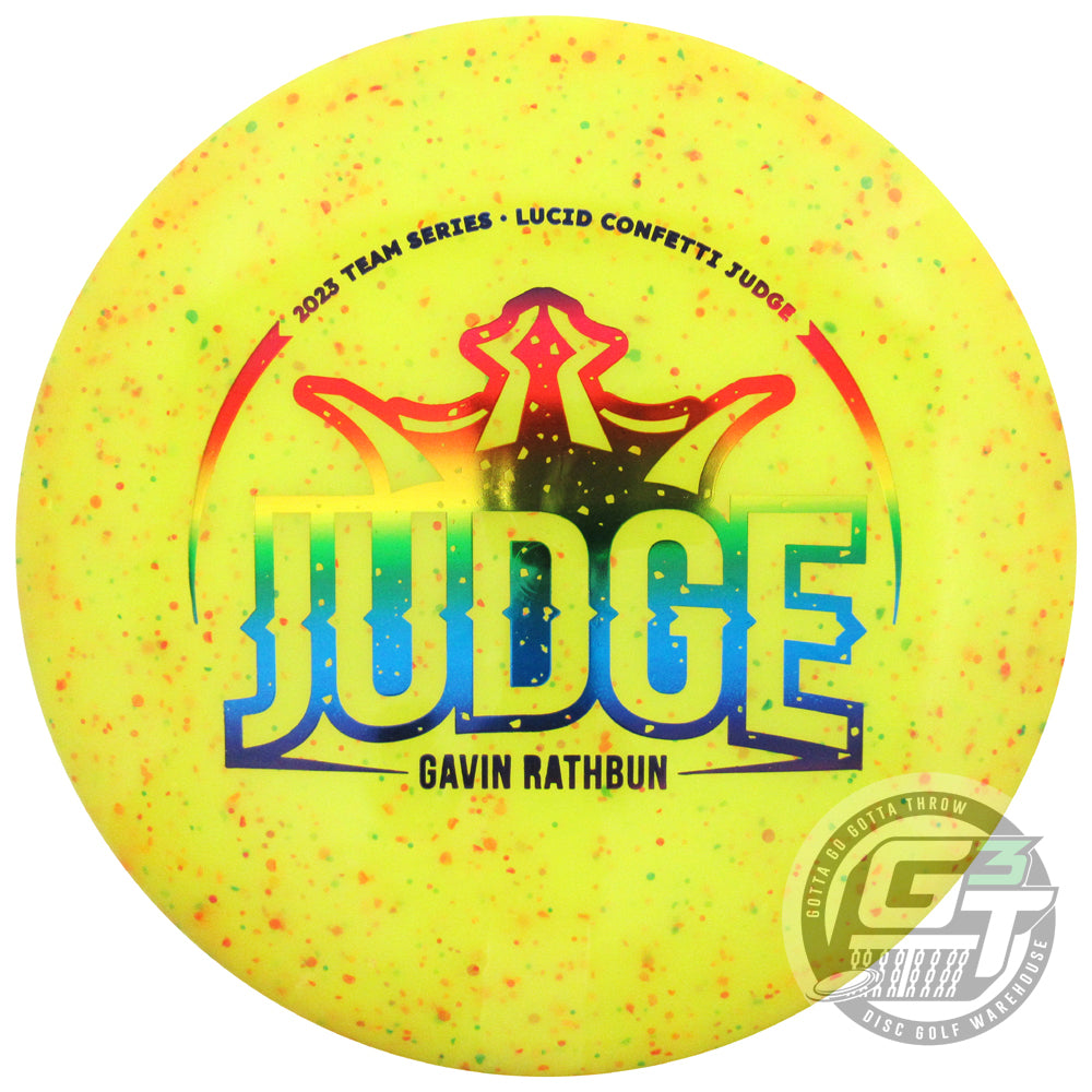 Dynamic Discs Limited Edition 2023 Team Series Gavin Rathbun V2 Confetti Lucid Judge Putter Golf Disc