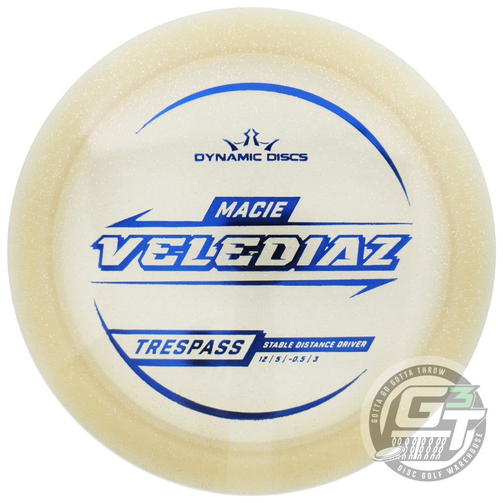 Dynamic Discs Limited Edition 2025 Team Series Macie Velediaz Gold Metal Flake Lucid Trespass Distance Driver Golf Disc