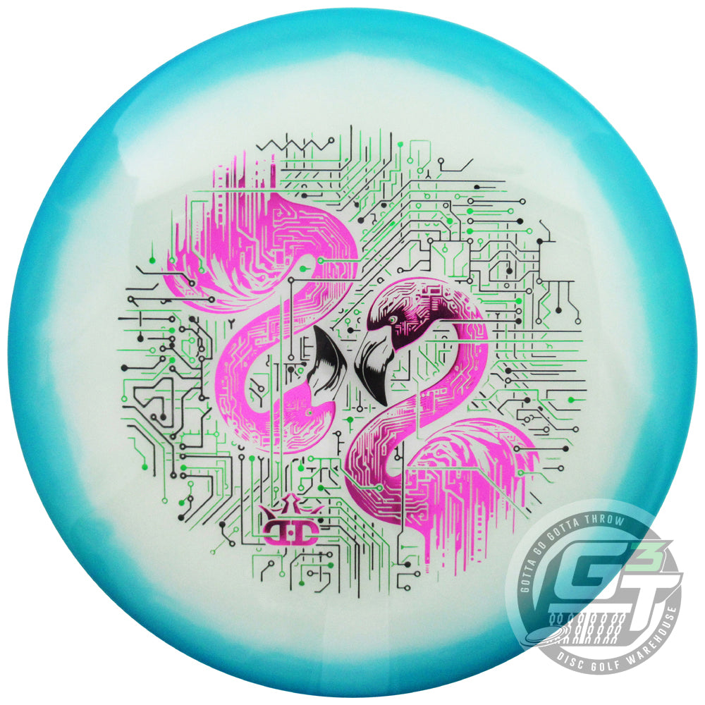 Dynamic Discs Limited Edition Digi Flamingo Stamp Lucid Orbit Jury Putter Golf Disc