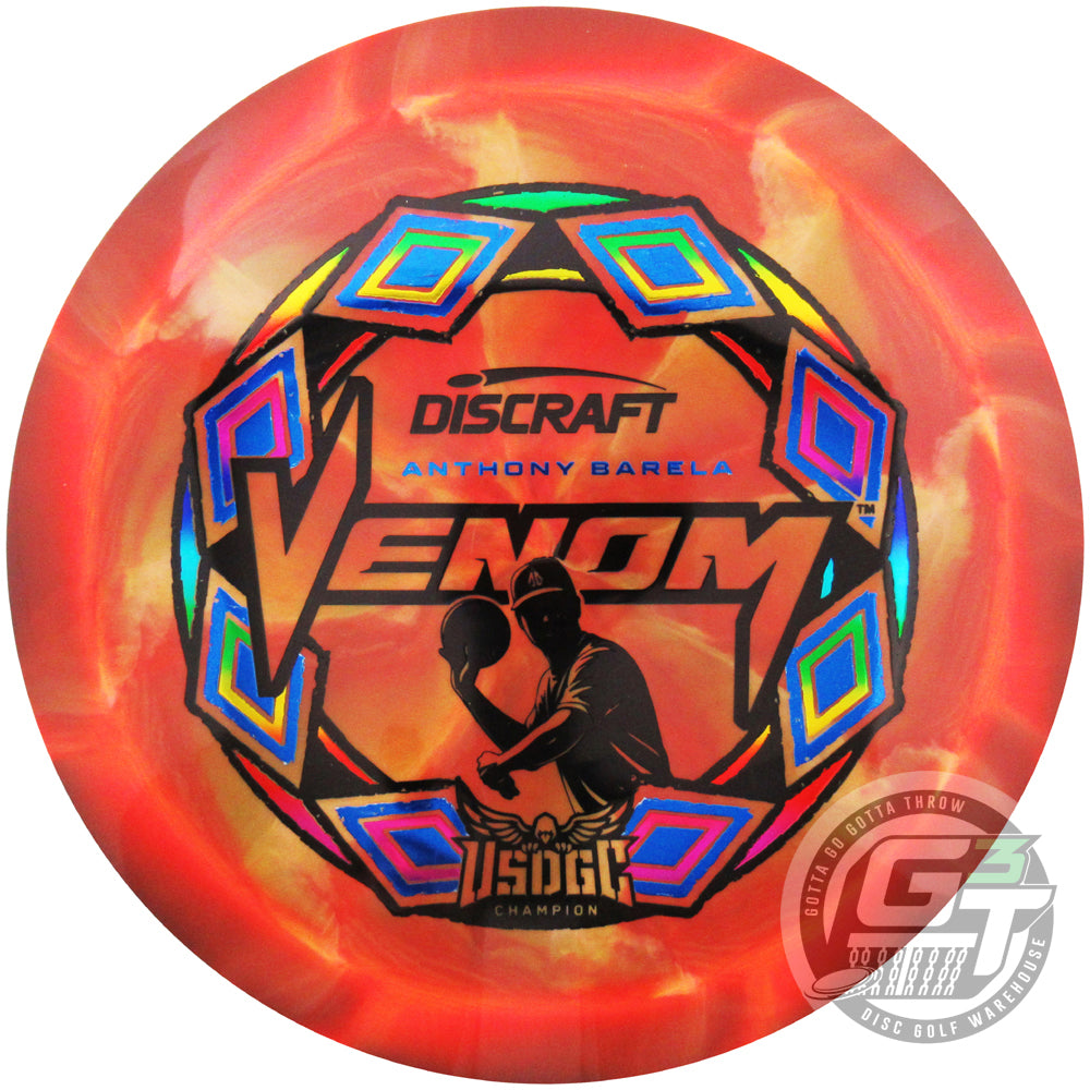 Discraft Limited Edition Victory Edition 2025 USDGC Champion Anthony Barela Swirl ESP Venom Distance Driver Golf Disc
