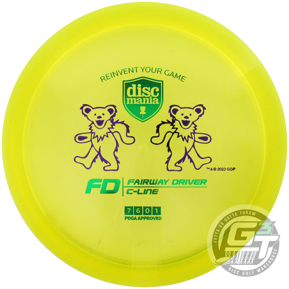 Discmania Limited Edition Grateful Dead Bear Pair Stamp C-Line FD Fairway Driver Golf Disc