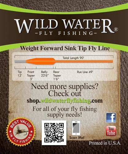 Wild Water Fly Fishing Weight Forward 7 Sinking Tip Fly Line