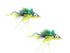 Wild Water Fly Fishing Green and Yellow Deer Hair Diver, size 2, qty. 2