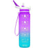 32 oz Straw Water Bottle with Times Purple Aqua
