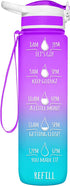 32 oz Straw Water Bottle with Times Purple Mint