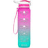 32 oz Water Bottle with Times Marked Pink Mint