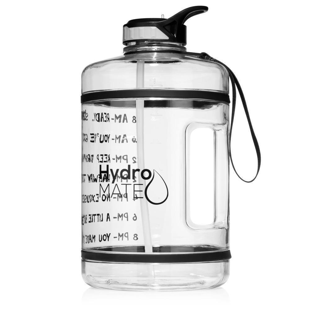 Gallon Water Bottle with Straw Clear