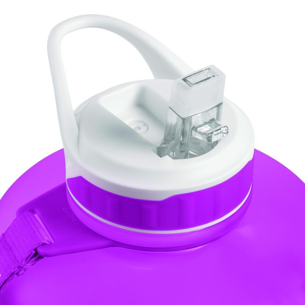 Gallon Water Bottle with Straw Purple Aqua