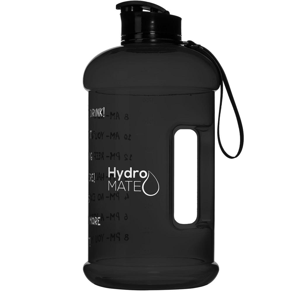 Half Gallon Water Bottle with Times Black