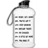Half Gallon Water Bottle with Times Clear