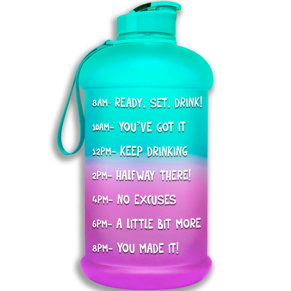 Half Gallon Water Bottle with Times Teal Purple