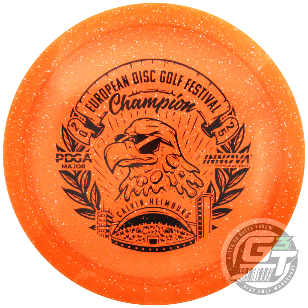 Innova Limited Edition 2025 Tour Series Calvin Heimburg European Disc Golf Festival Commemorative Metal Flake Champion Eagle Fairway Driver Golf Disc