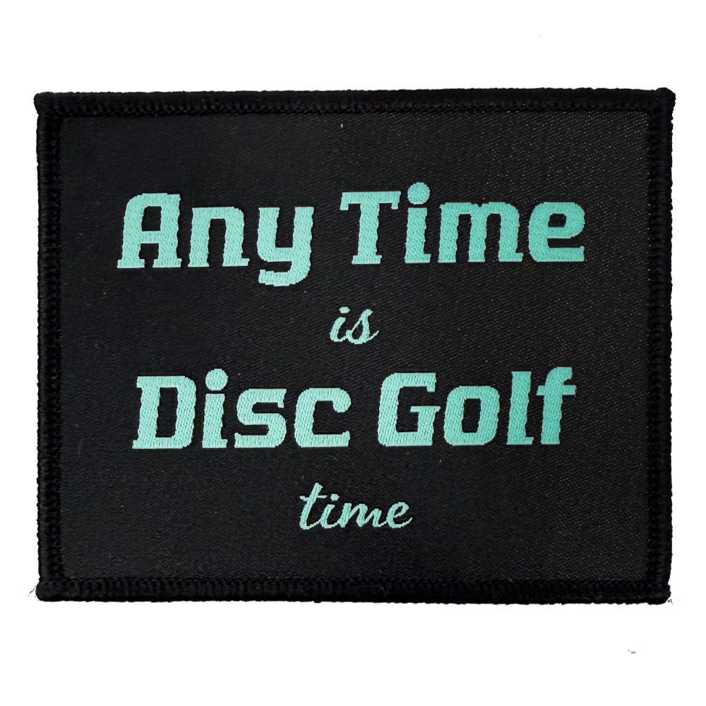 Kastaplast Anytime is Disc Golf Time Iron-On Disc Golf Patch