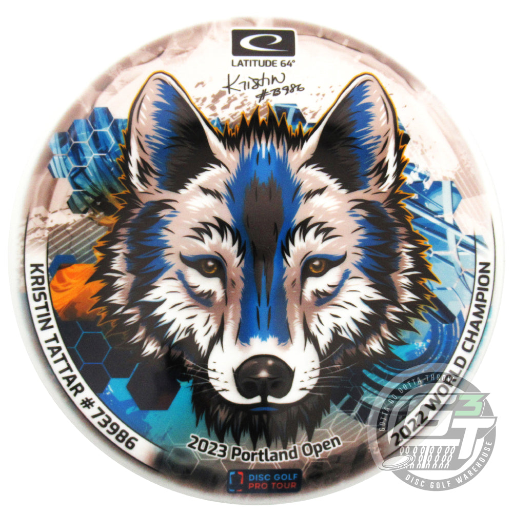 Latitude 64 Limited Edition Kristin Tattar 2023 Portland Open DyeMax Gold Pure Putter Golf Disc