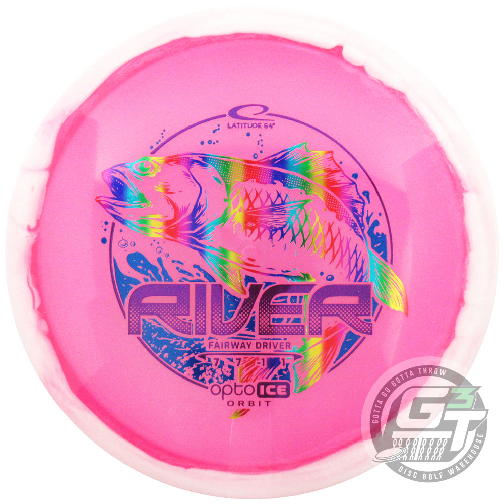 Latitude 64 Limited Edition Flying Fish Stamp Opto Ice Orbit River Fairway Driver Golf Disc