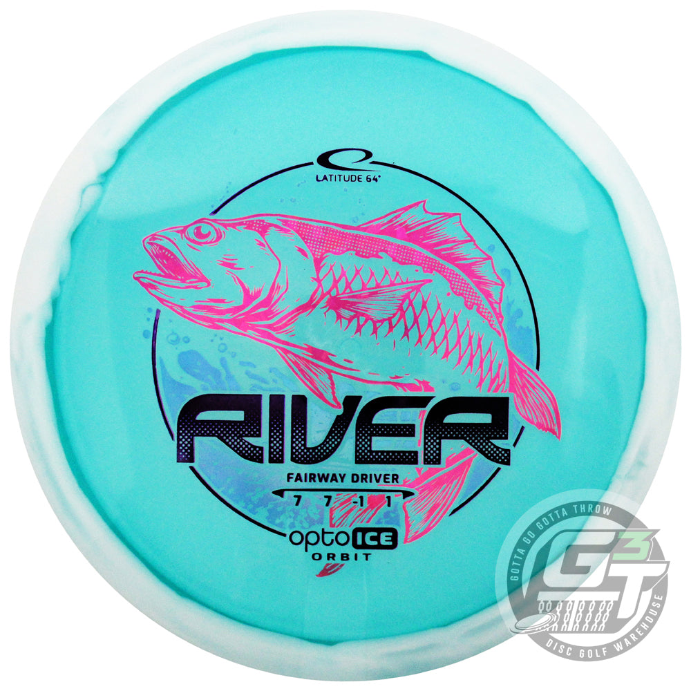 Latitude 64 Limited Edition Flying Fish Stamp Opto Ice Orbit River Fairway Driver Golf Disc