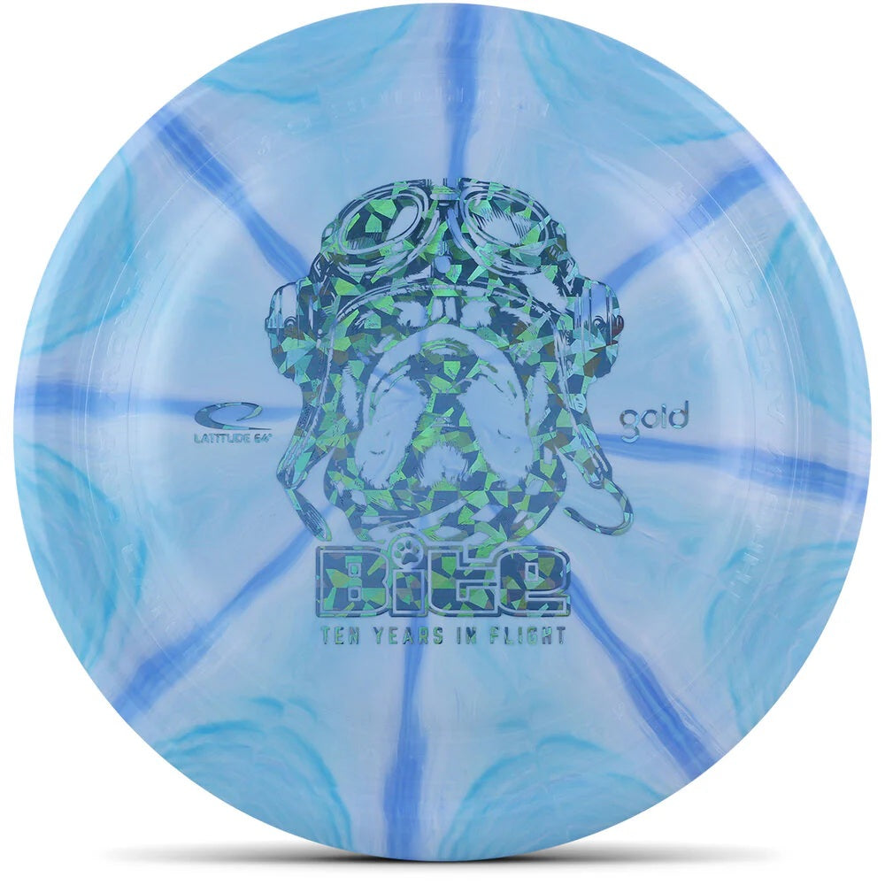 Latitude Limited Edition 10-Year Anniversary Gold Burst Bite Dog & Catch Disc