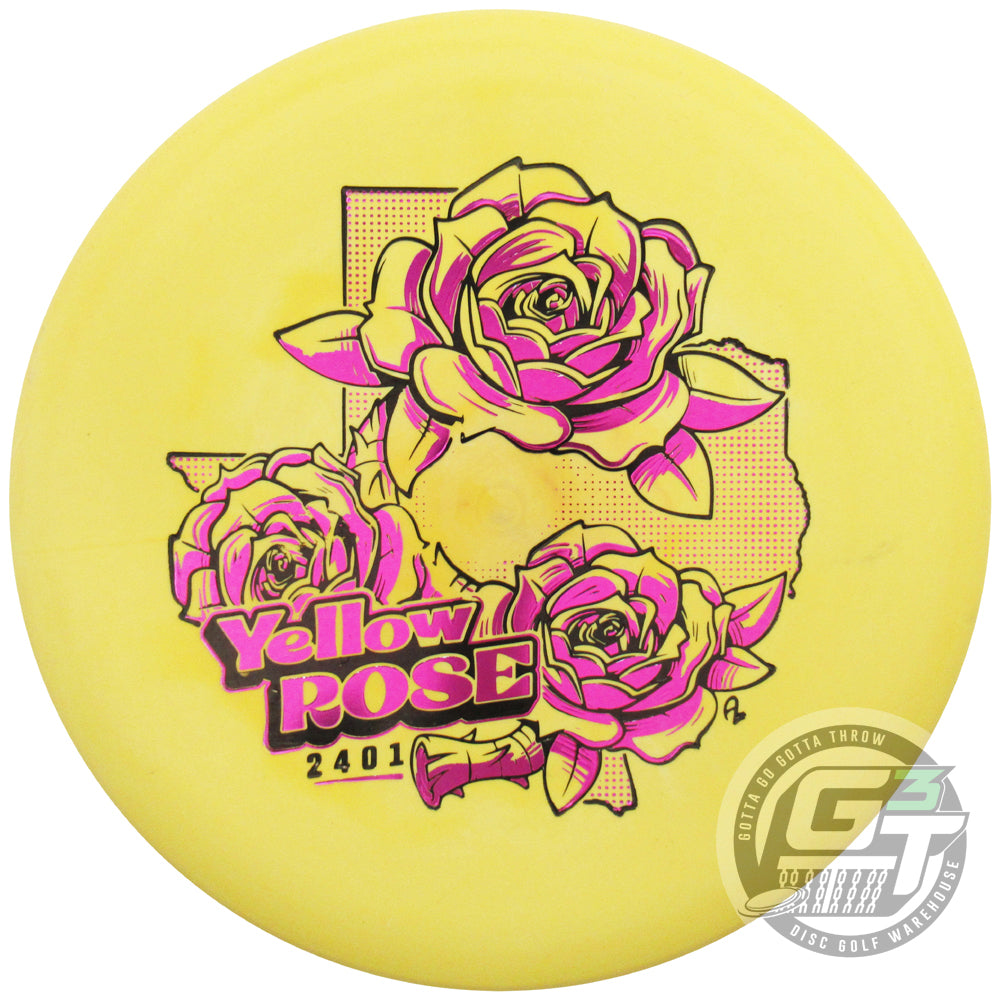 Lone Star Artist Series Delta 2 Yellow Rose Putter Golf Disc