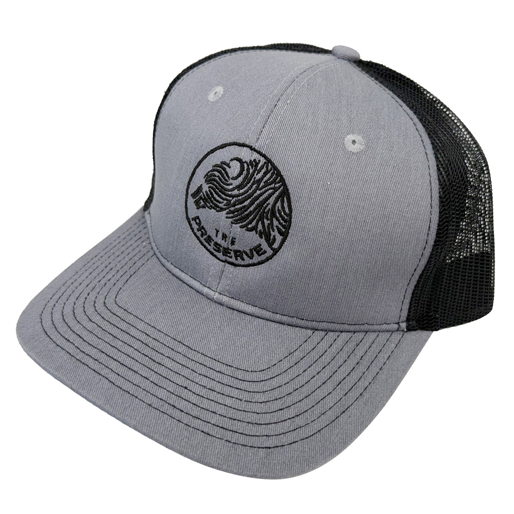 Minnesota Preserve Black Bear Logo Snapback Sport-Tek Mesh Trucker Disc Golf Hat