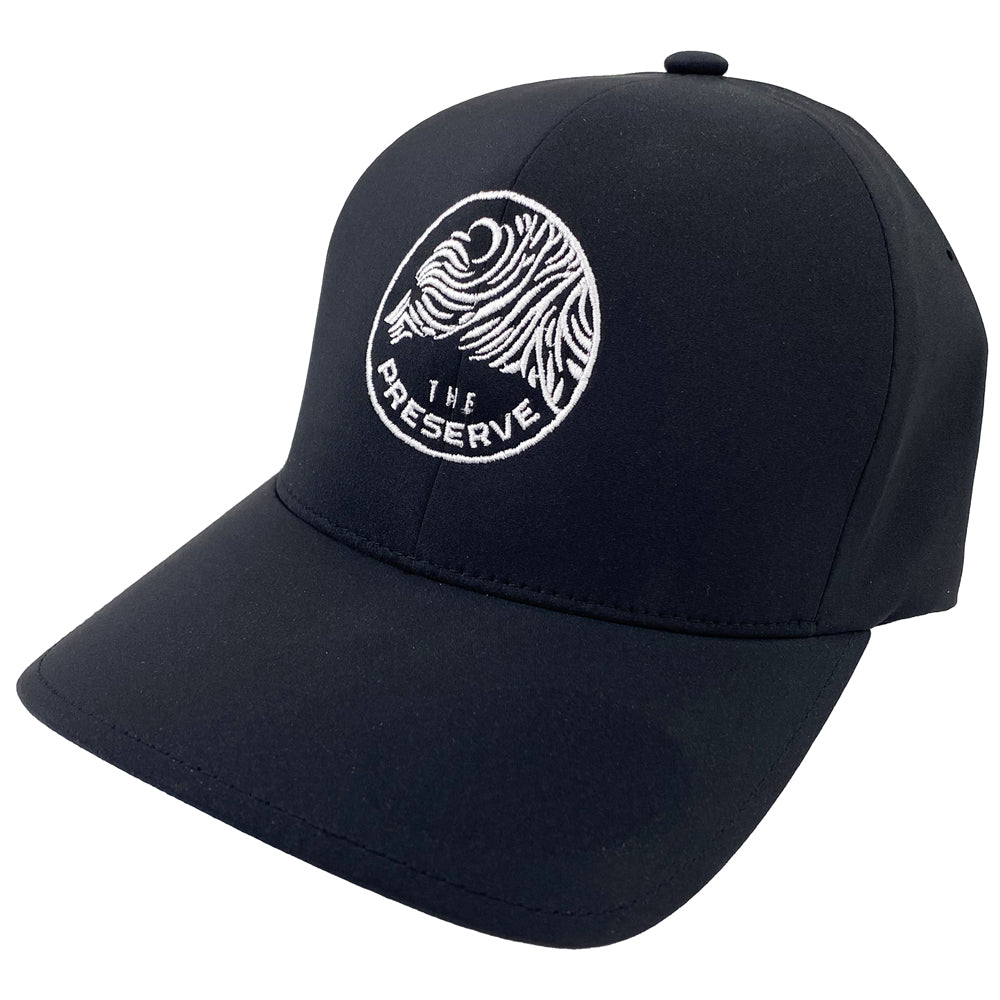 Minnesota Preserve Black Bear Logo Flexfit Delta Performance Disc Golf Hat